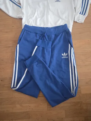 Conjunto Adidas Chándal Blanco y Azul