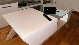 Mesa de centro madera y cristal