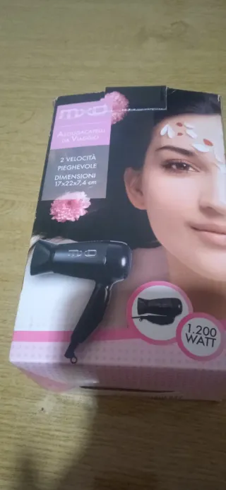 Asciugacapelli da viaggio MXD 1200W