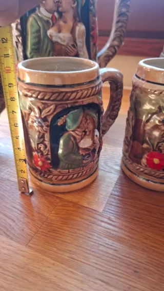 Jarras Alemanas Oktoberfest Escena Pueblo