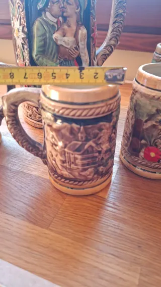 Jarras Alemanas Oktoberfest Escena Pueblo