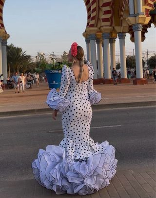 Vestido Flamenca Diseño Lunares