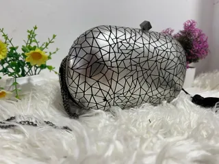 Bolso Olga Berg Plata y Negro