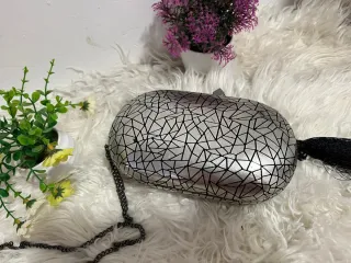 Bolso Olga Berg Plata y Negro