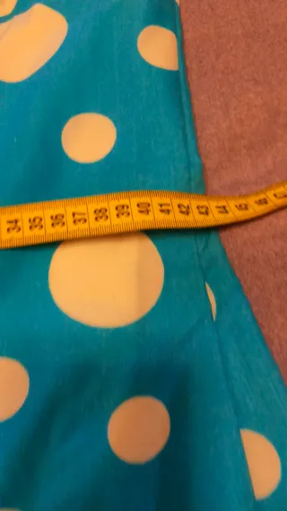 Traje Flamenca Turquesa Lunares Blancos