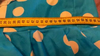 Traje Flamenca Turquesa Lunares Blancos