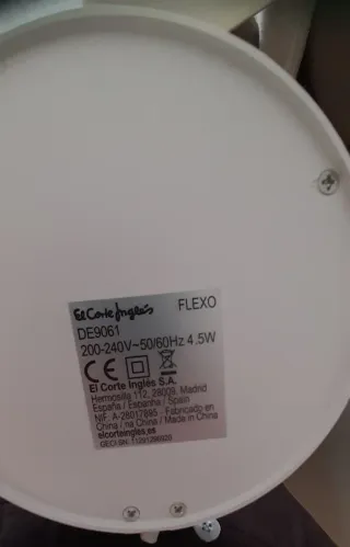 Flexo Escritorio El Corte Inglés Blanco