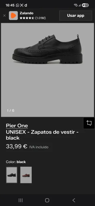 Zapatos de vestir negros para hombre