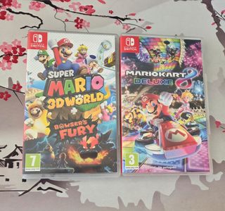 Mario Kart 8 Deluxe y Super Mario 3d World Switch