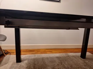 Mesa comedor extensible cristal negro