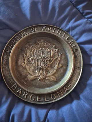 Plato Escudo Parque Artillería Barcelona