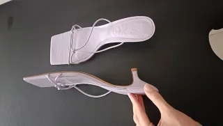 Sandalias Mango Lila Pastel