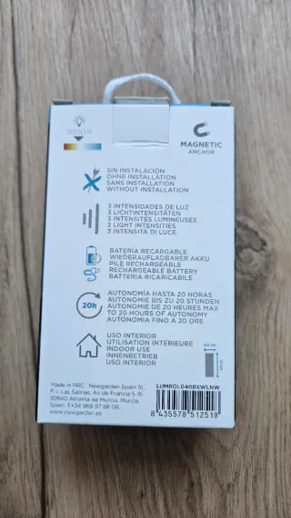 Lámpara LED Inalámbrica New Garden Roll 4 Blanca