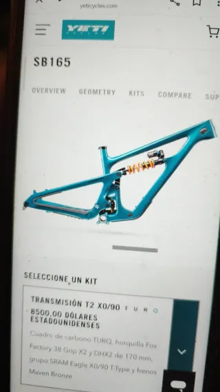 Yeti SB 165 Bicicleta 2026