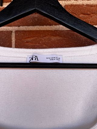 Jersey peplum manga larga Zara