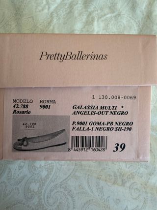 Bailarinas Pretty Ballerinas Negro y Dorado