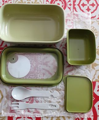 Set Lunch Box Guzzini Verde con Posate