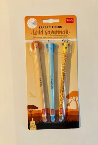 Canetas Gel Apagáveis Legami Savana (3 Unidades)