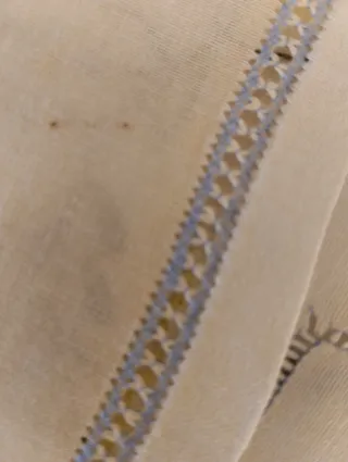 Tovaglia lino ricamata 12 persone. Vintage