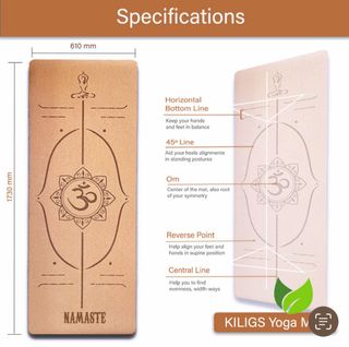 Esterilla de yoga de corcho con Om