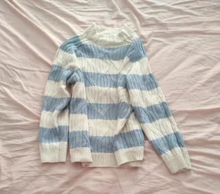 Jersey Mango Rayas Azul y Blanco