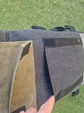 Mochila Ucon Negra y Verde Militar lona extras cal