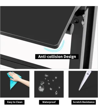 Escritorio Móvil Ajustable Negro