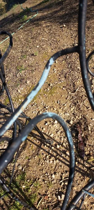 Juego 3 Sillas Hierro Forjado Diseño Vintage