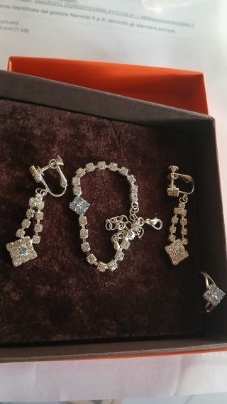 Set bigiotteria argento e blu