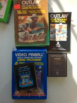 Juegos Atari Pinball Missile Tennis Outlaw