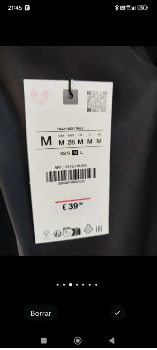 Vestido Zara Negro con Cinturón