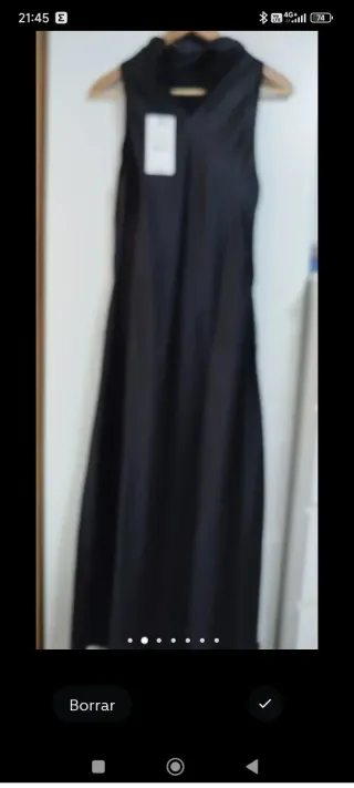Vestido Zara Negro con Cinturón