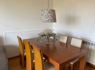 Lámpara de techo tela y metal y soporte para techo