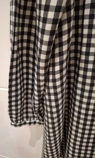Vestido cuadros blanco y negro Talla L