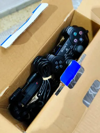 Consola PS2 Slim Black Charcoal + Mando Dualshock2