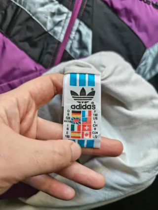 Chaqueta Adidas Morada 90s Talla XL