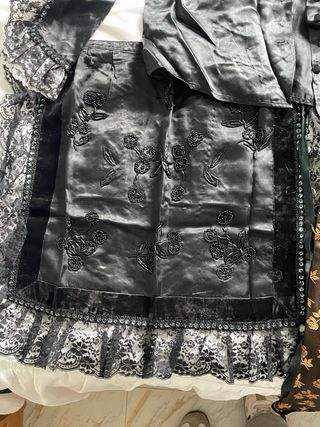 Traje Baturra Negro Bordado Flores