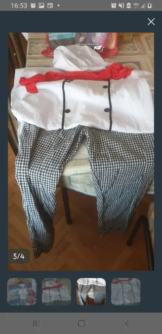 Disfraz Cocinero Adulto Talla Única