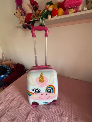 Maleta infantil unicornio con ruedas