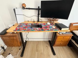 Mesa Escritorio Elevable Madera y Metal