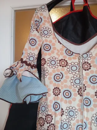 Traje Flamenca Albero y Celeste detalles en Marrón