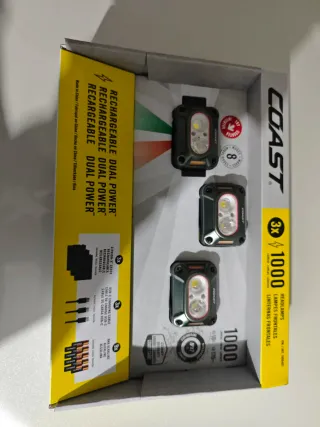 3x Linternas Frontales 1000 Lúmenes