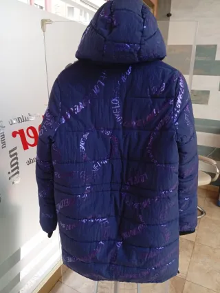 Abrigo Desigual azul y morado