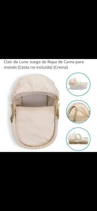 Moisés bebé CLAIRE DE LUNE con soporte y ropa