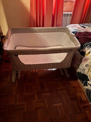 Minicuna colecho gris claro