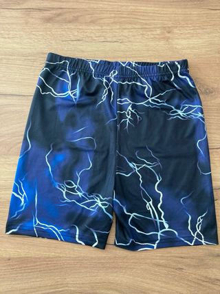 Mallas cortas con estampado de rayos talla S