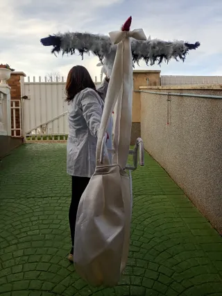 Disfraces de Cigüeña con Bebé.