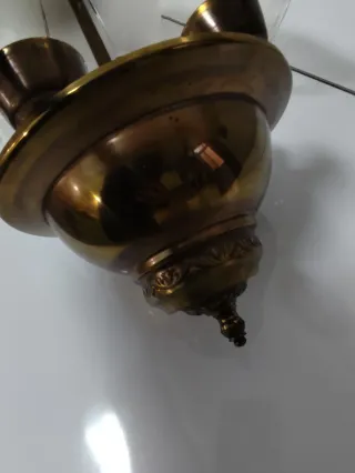 Lámpara colgante antigua cristal y metal