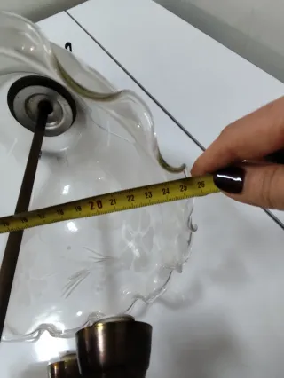 Lámpara colgante antigua cristal y metal