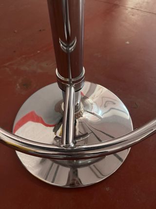 2 Sillas de Bar Beige Ajustable